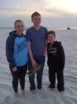 The kids on Grayton Beach the day we arrived.